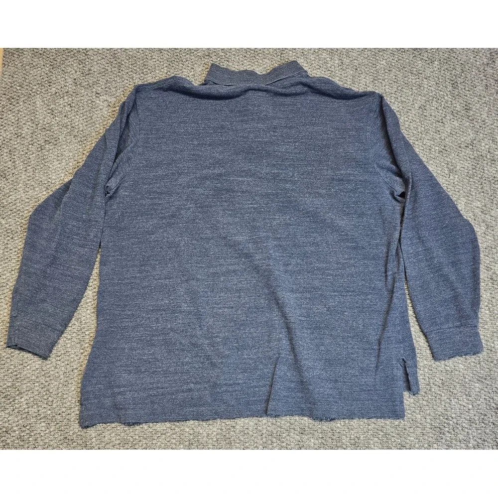 Polo Ralph Lauren Long Sleeve Polo‎ Shirt Blue Heathered Mens XXL Tall